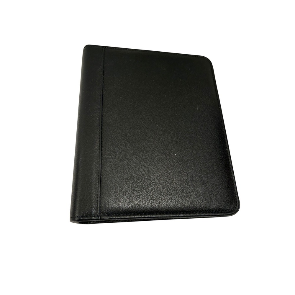 FranklinCovey Planner Binder 7.5x9.5 Black Leather 7-Ring Organizer Unisex